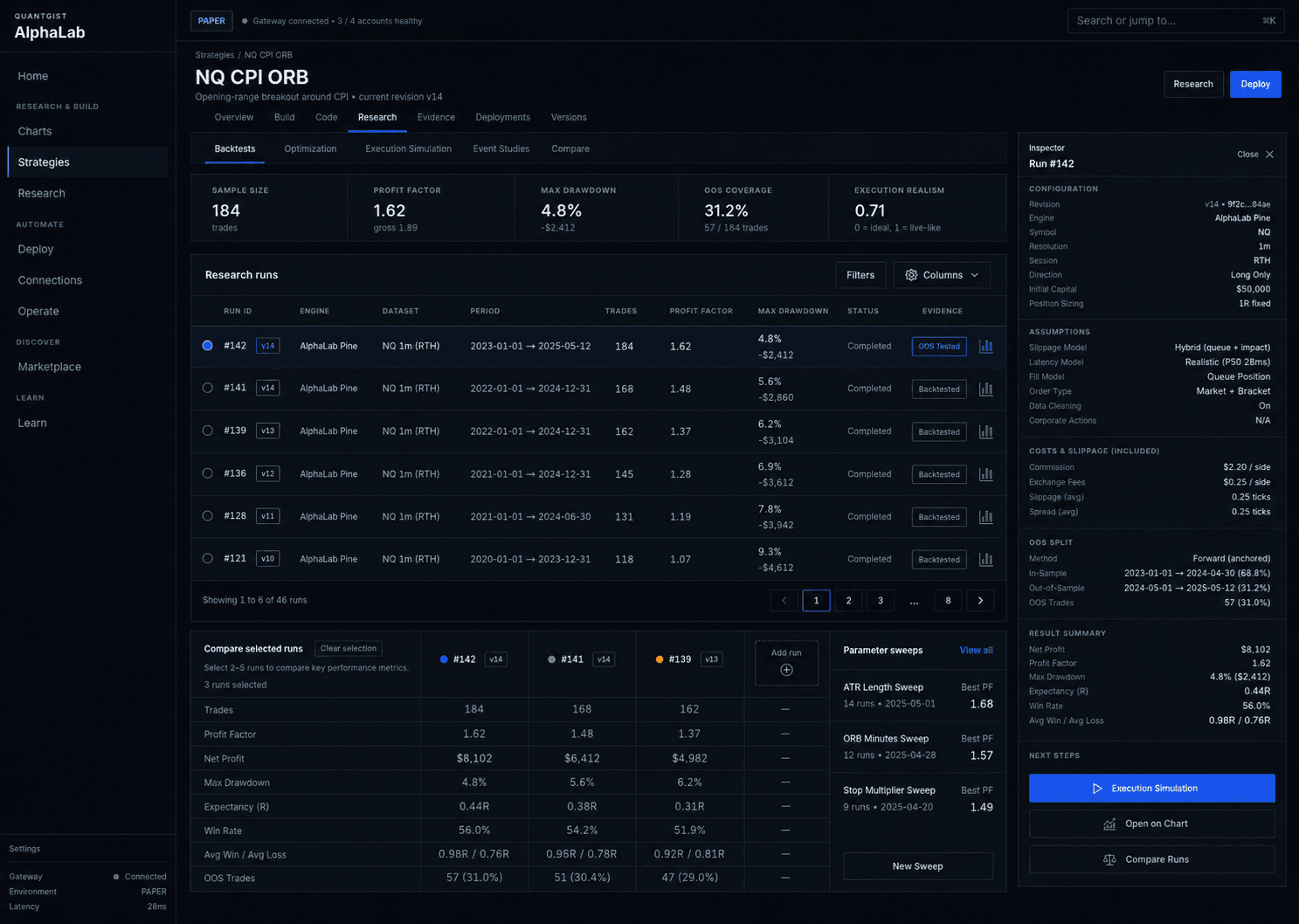 AlphaLab research and backtest workspace
